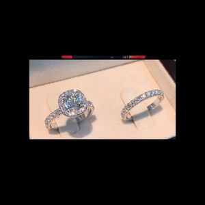 Cubic Zirconia White Gold Bridal Set